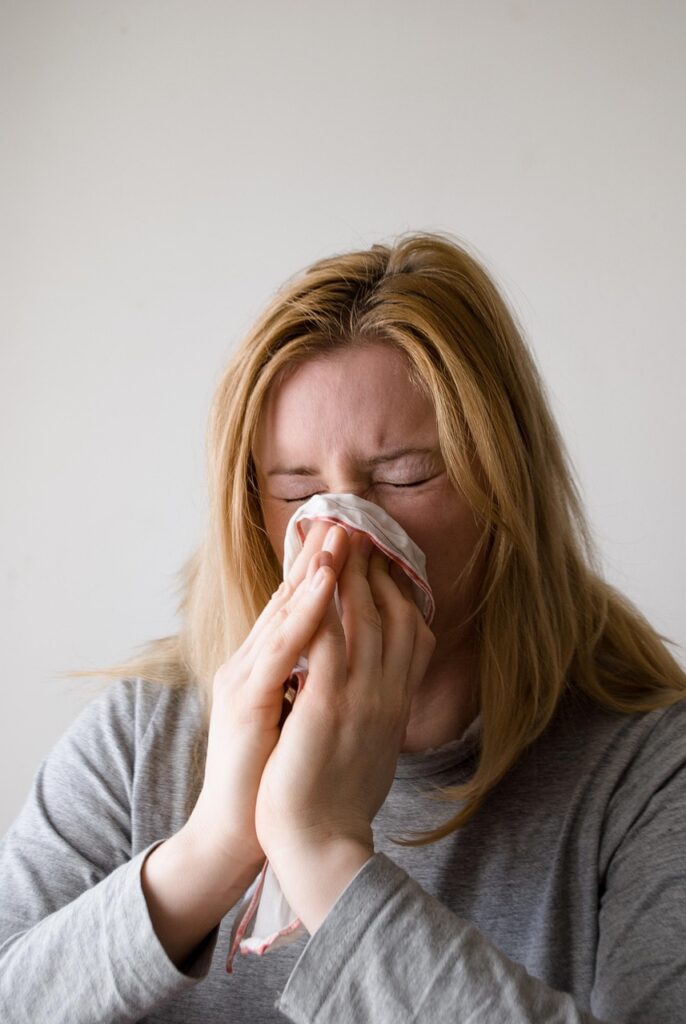 woman, sneeze, blowing nose, influenza, flu, illness, tissue, blond, female, person, face, hands, lady, handkerchief, sneeze, sneeze, sneeze, sneeze, sneeze-699008.jpg