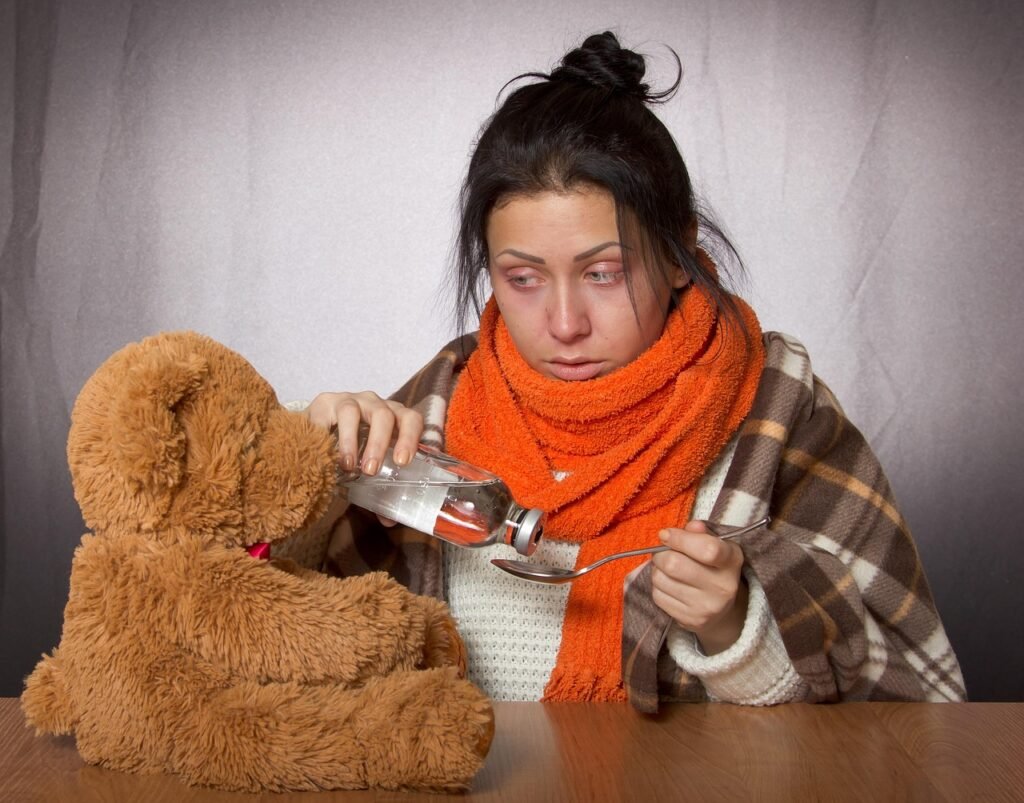 young woman, flu, medicine, toy, flu, flu, flu, flu, flu-2171052.jpg